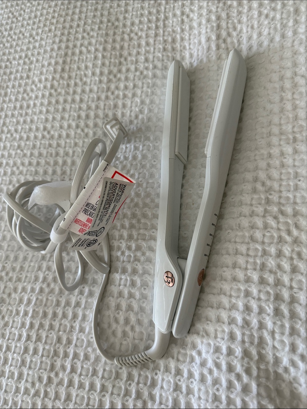 T3 White Ceramic Mini Flat Iron Hair Straightener
